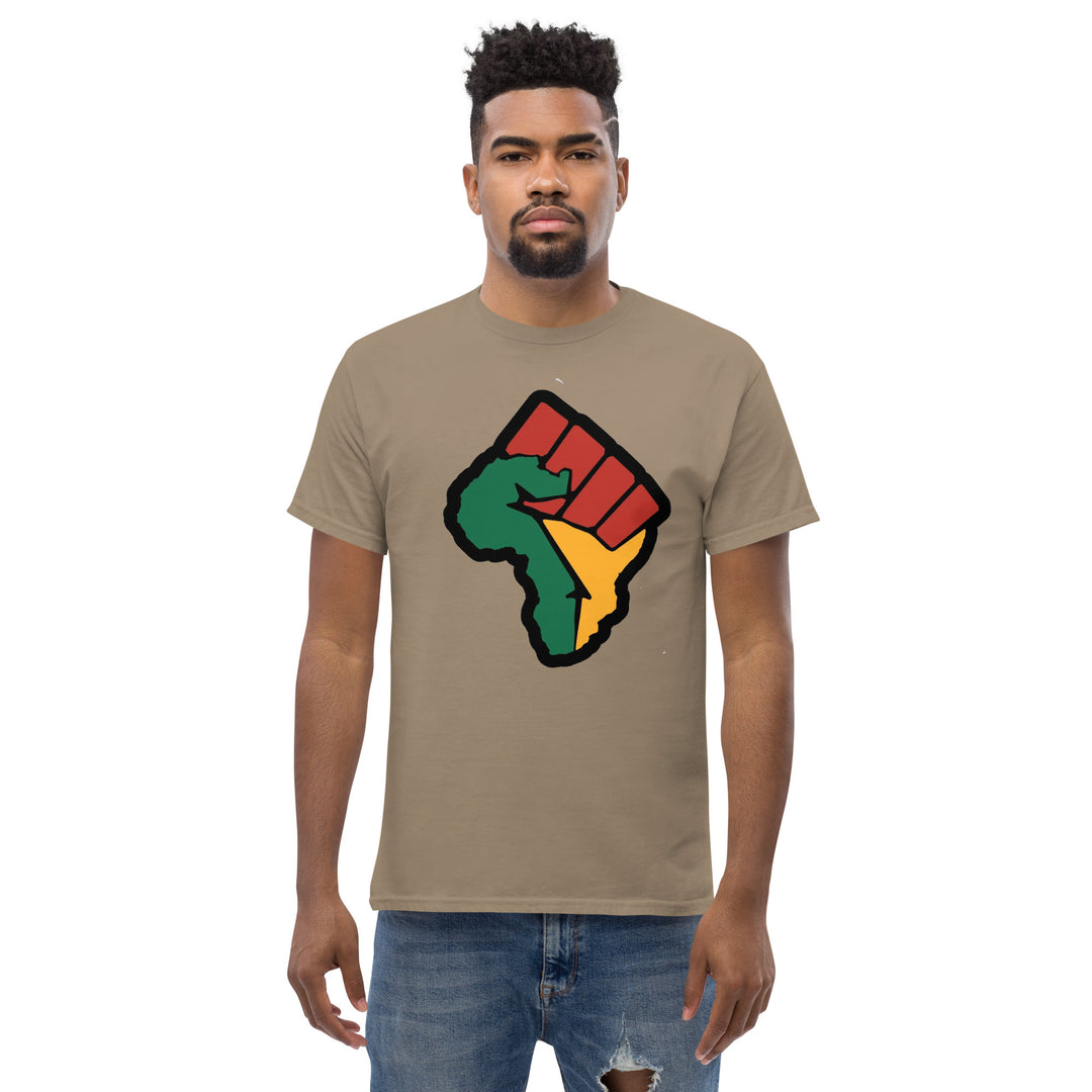 Black Pride - African Continent with Clenched Fist T-Shirt #prl723820