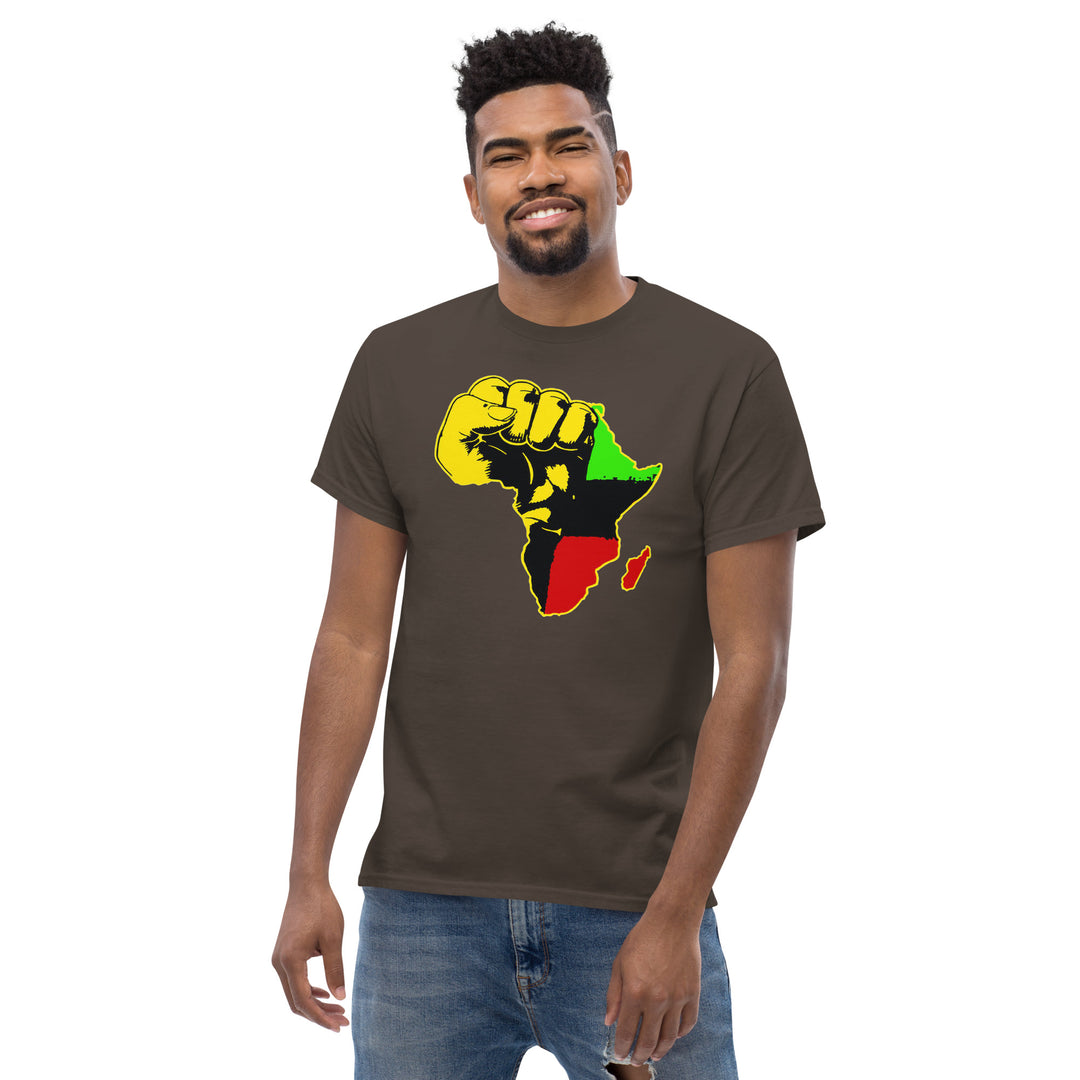 Black Pride - African Continent with Clenched Fist T-Shirt #prl723818