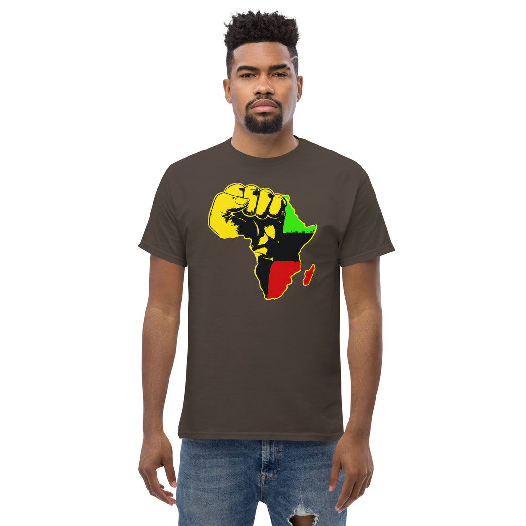 Black Pride - African Continent with Clenched Fist T-Shirt #prl723818