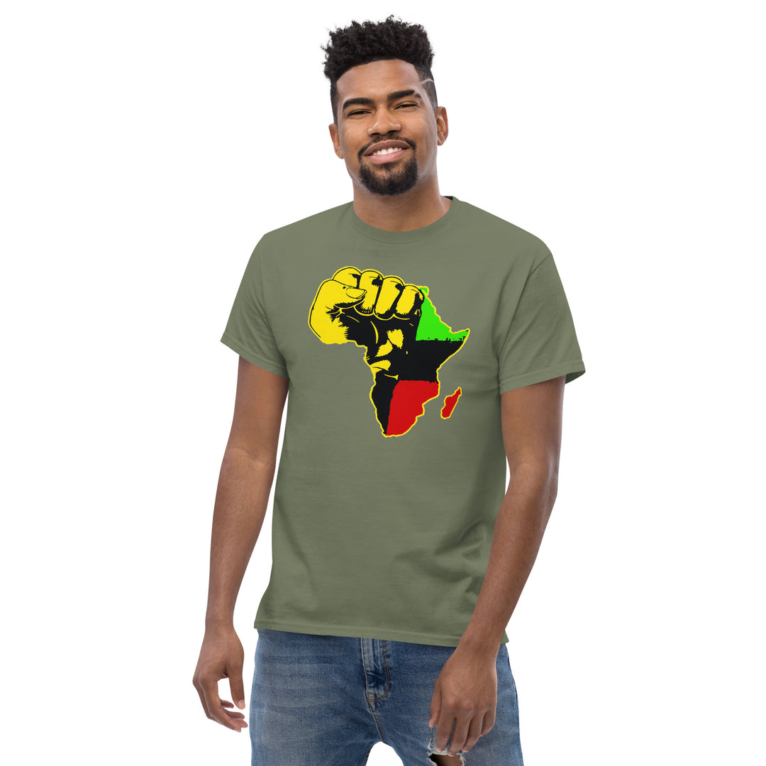 Black Pride - African Continent with Clenched Fist T-Shirt #prl723818