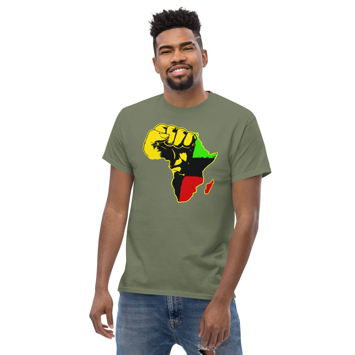 Black Pride - African Continent with Clenched Fist T-Shirt #prl723818