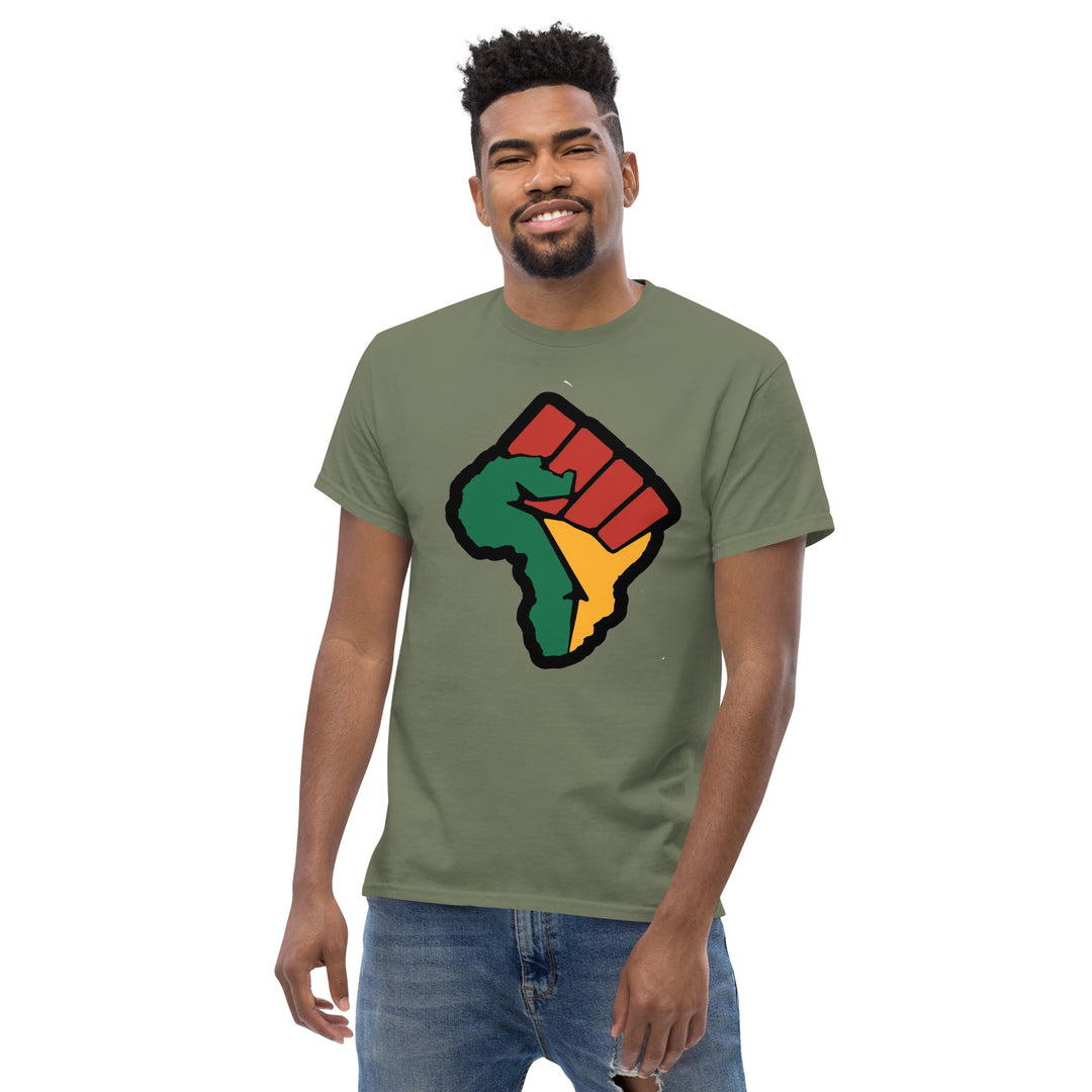 Black Pride - African Continent with Clenched Fist T-Shirt #prl723820