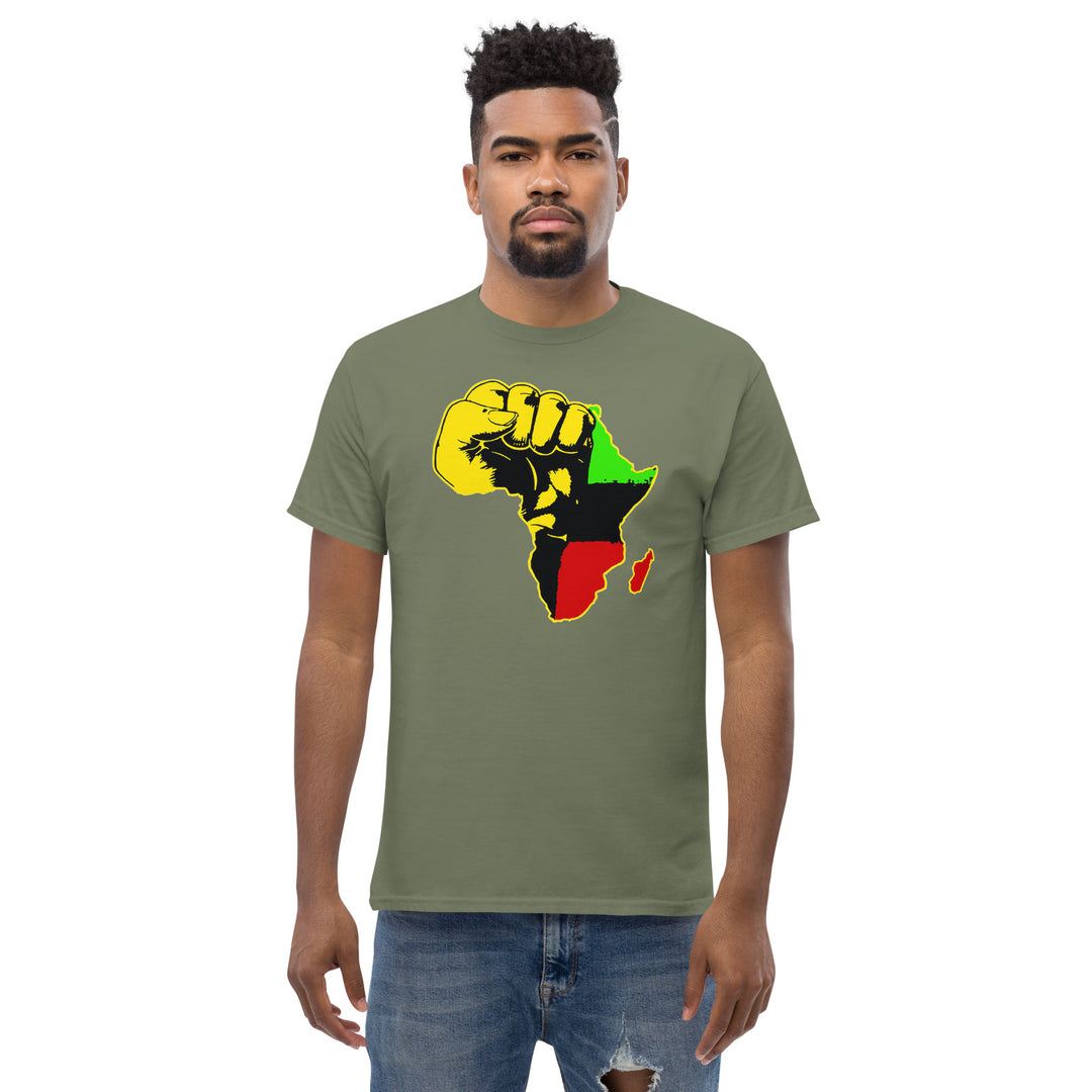 Black Pride - African Continent with Clenched Fist T-Shirt #prl723818