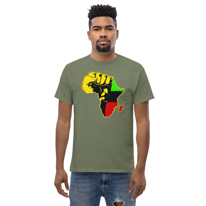 Black Pride - African Continent with Clenched Fist T-Shirt #prl723818