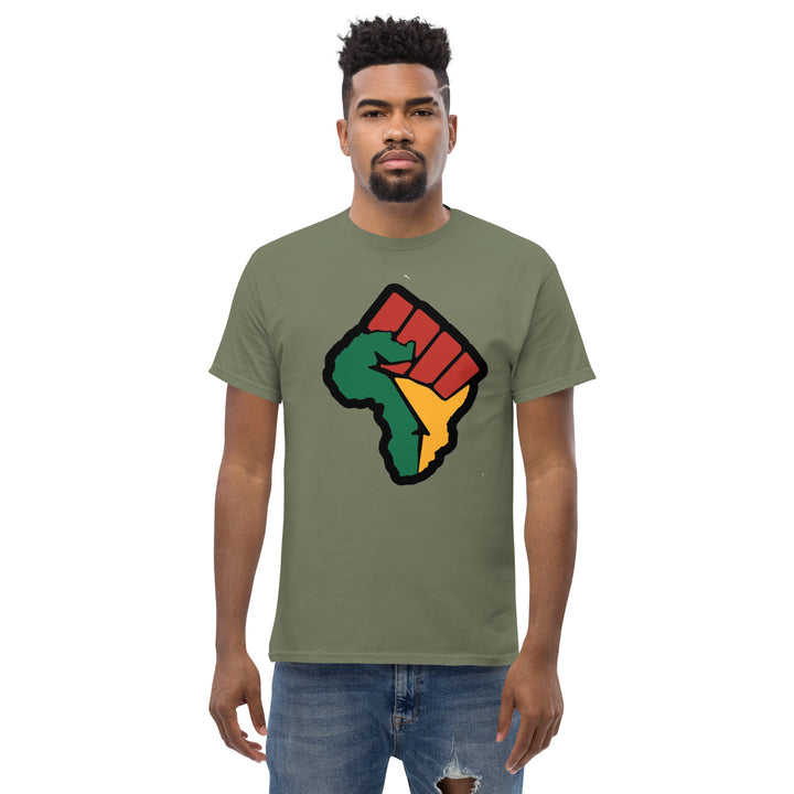 Black Pride - African Continent with Clenched Fist T-Shirt #prl723820