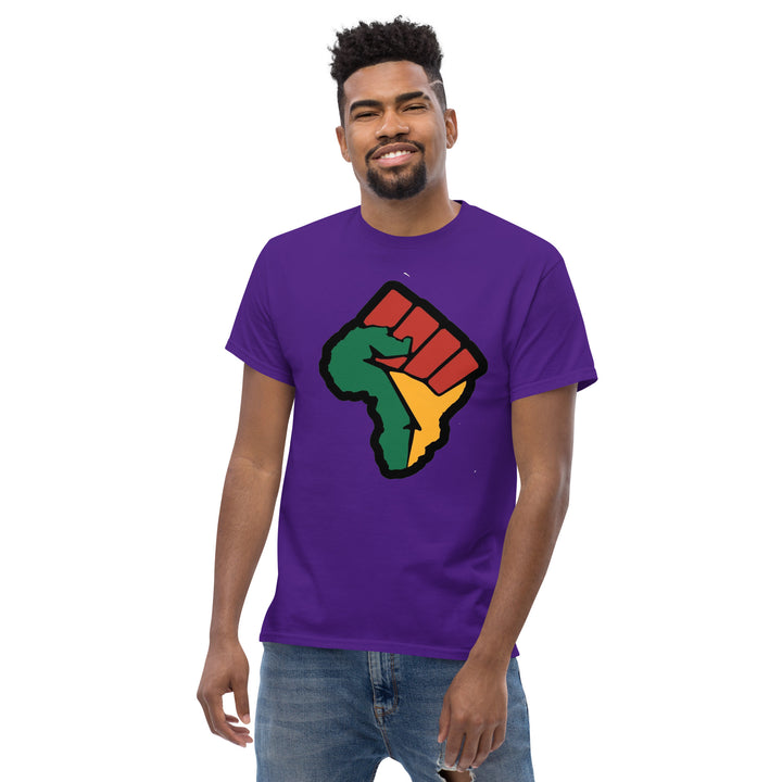 Black Pride - African Continent with Clenched Fist T-Shirt #prl723820