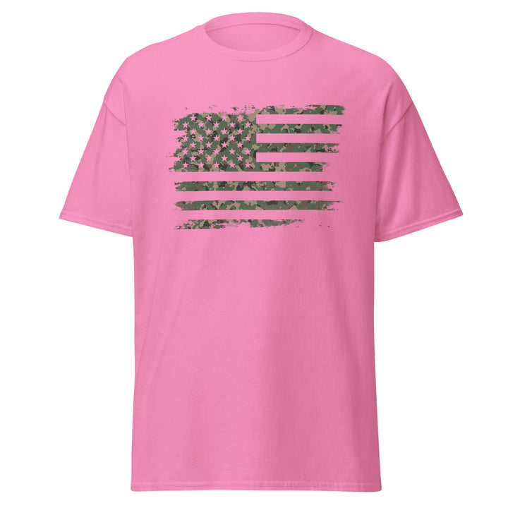 USA Shredded Camo Flag T-Shirt #prl723805