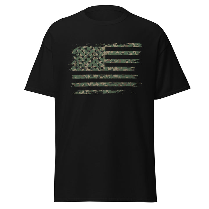 USA Shredded Camo Flag T-Shirt #prl723805