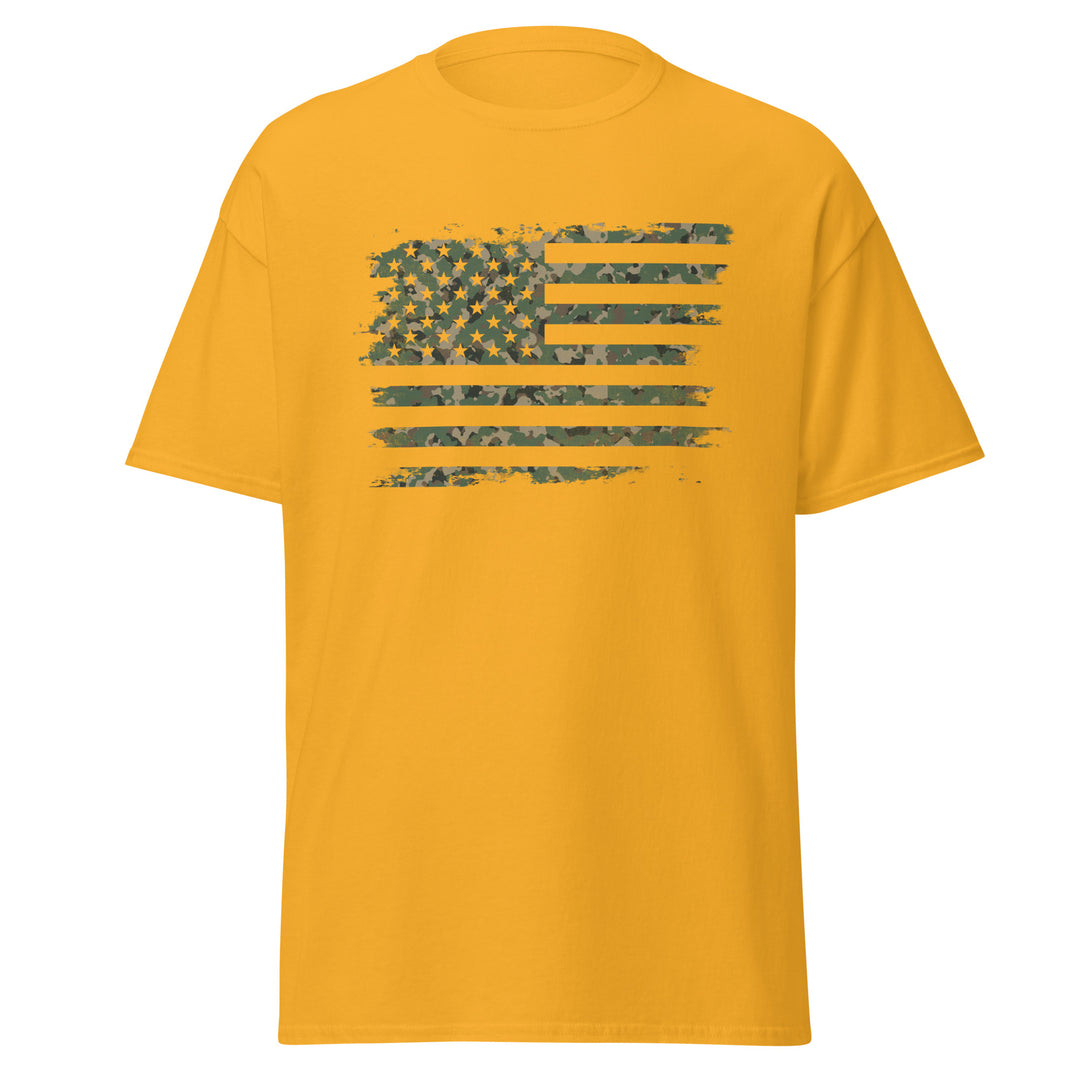 USA Shredded Camo Flag T-Shirt #prl723805