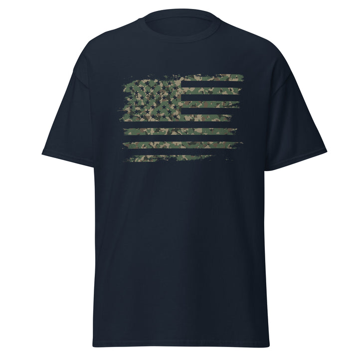 USA Shredded Camo Flag T-Shirt #prl723805