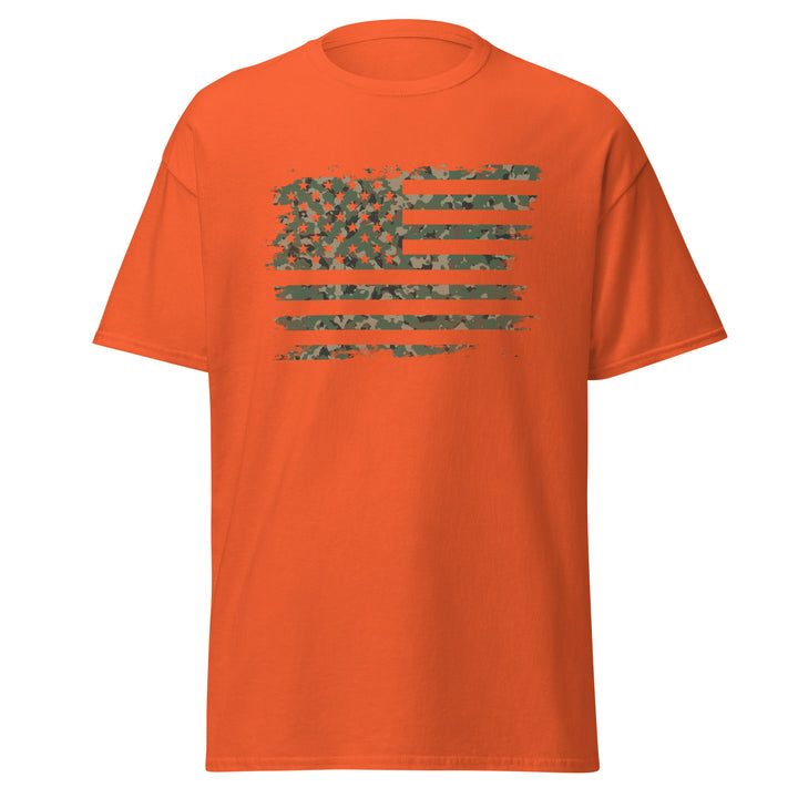 USA Shredded Camo Flag T-Shirt #prl723805