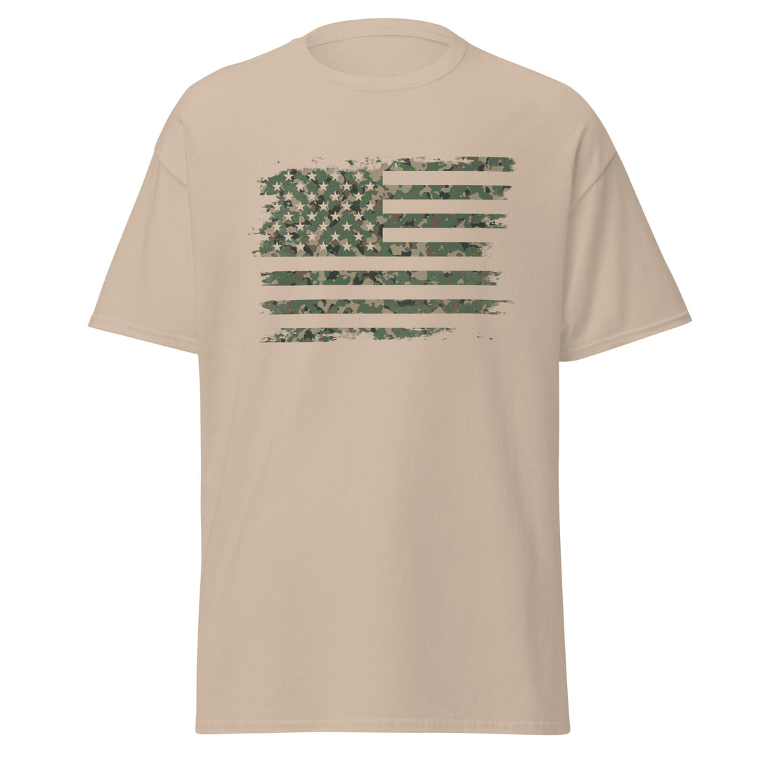 USA Shredded Camo Flag T-Shirt #prl723805