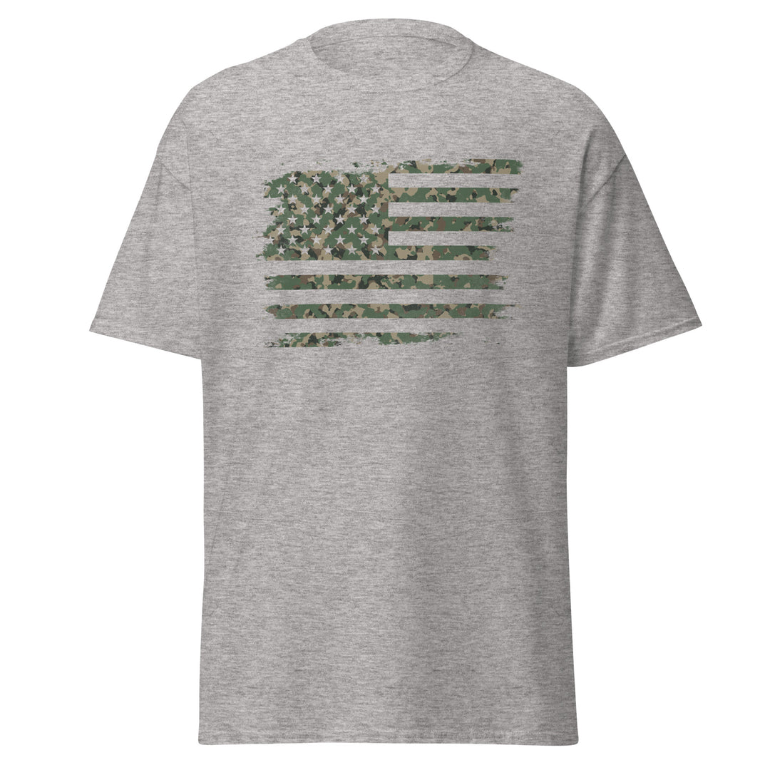 USA Shredded Camo Flag T-Shirt #prl723805