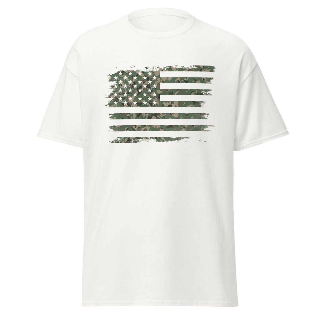 USA Shredded Camo Flag T-Shirt #prl723805